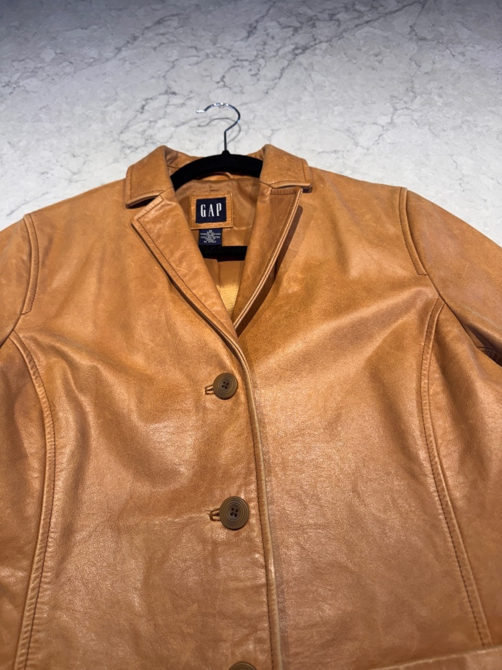 Day Camel Leather Blazer
